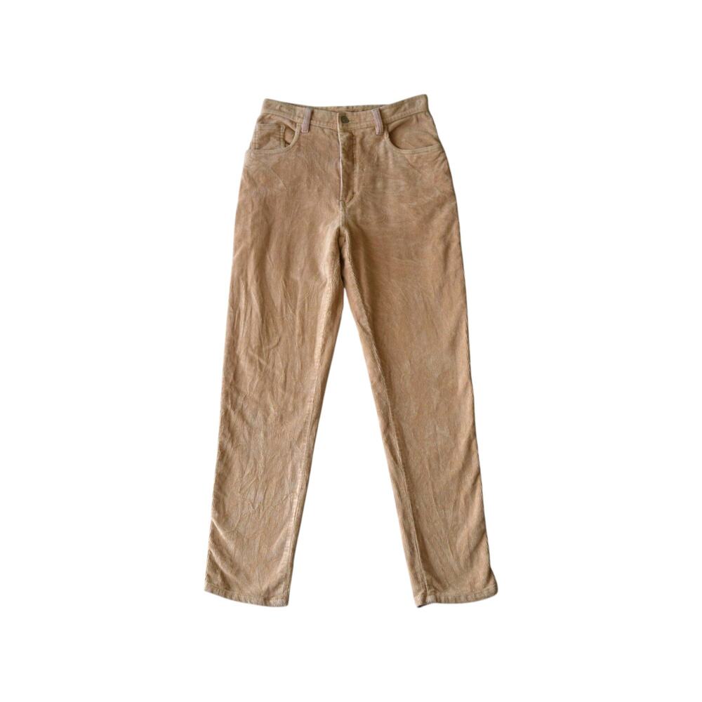 Vintage Bill Blass Beige Corduroy Pants High Rise Mom Fit 27 Waist